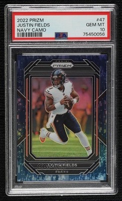 2022 Panini Prizm Navy Camo Prizm 14/25 Justin Fields #47 0i1l