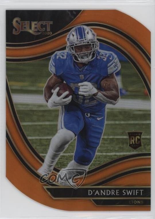 2020 Panini Select Field Level Orange Prizm Die-Cut D'Andre Swift Rookie RC d4m