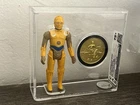 1985 Kenner Star Wars Droids TV series Cartoon C-3PO w Coin Graded CAS 75+
