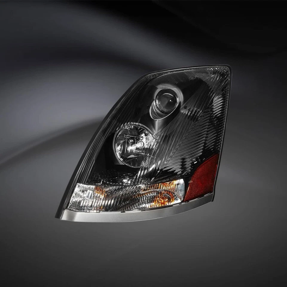 Conjunto de faros de carcasa negra para Volvo VNL 670 780 2004-2017 Foto 2 de 4