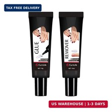 Curvlife Newly Upgraded Quick Drying 10g Semi Solid Nail Glue with 10ml Remover