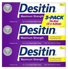 Desitin Baby Diaper Rash Maximum Strength Original Paste, 3 pk./4.8 oz.