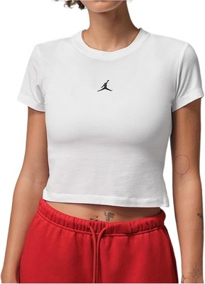 Jordan Essentials Women's T-Shirt (White/Black) Size Large - White/Black - Large