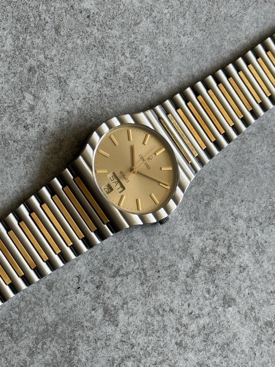 USA製 CORINTH コリンス MA-1 M ゴールド IDEAL 80s Vintage Concord Centurion Mens 18k / Stainless Dress Watch