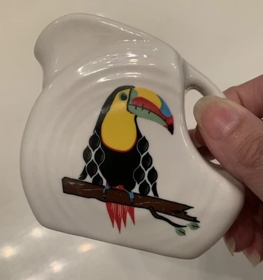 Fiesta ®️ HLCCA 2025 Exclusive Toucan On White Mini Disk Pitcher - Image 1 of 2