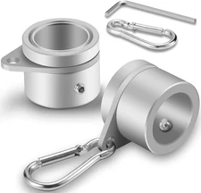 2 pcs 1" Aluminum Flagpole Mounting Rings Anti Wrap 360° Spinning Rings