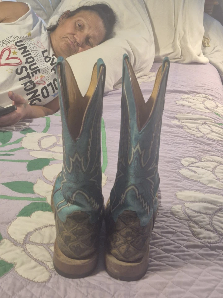 Macie Bean para mujer talla 8. Botas M2008 antiguas Saddle Big Bass punta cuadrada Foto 4 de 4