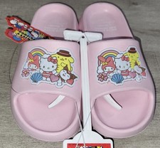 Sanrio Hello Kitty Friends My Melody Pink Cushion Slide Sandals Size 4/5