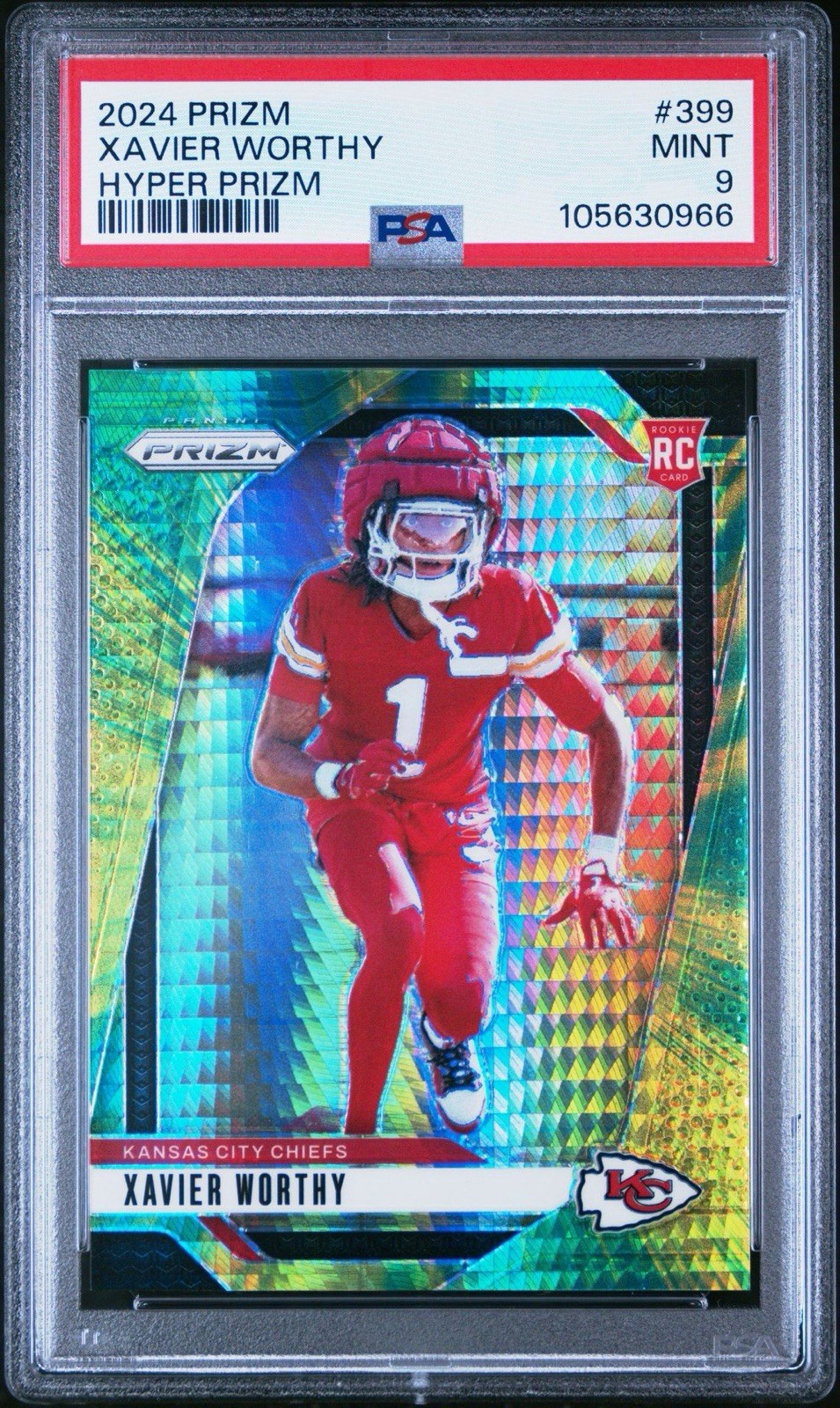 2024 Panini Prizm - Rookies Xavier Worthy #399 Hyper Prizm /180 (RC)