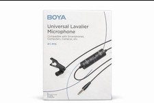 BOYA BY-M1S Universal Lavalier Microphone Clip-On Mic for Smartphone Camera PC