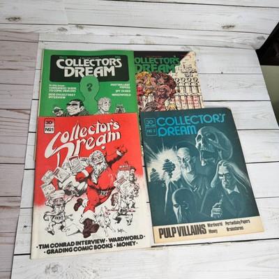 Collectors Dream Mag Vol.1 No.1 2 4 5 Tim Conrad Wardworld 1970s Comic Vtg Lot