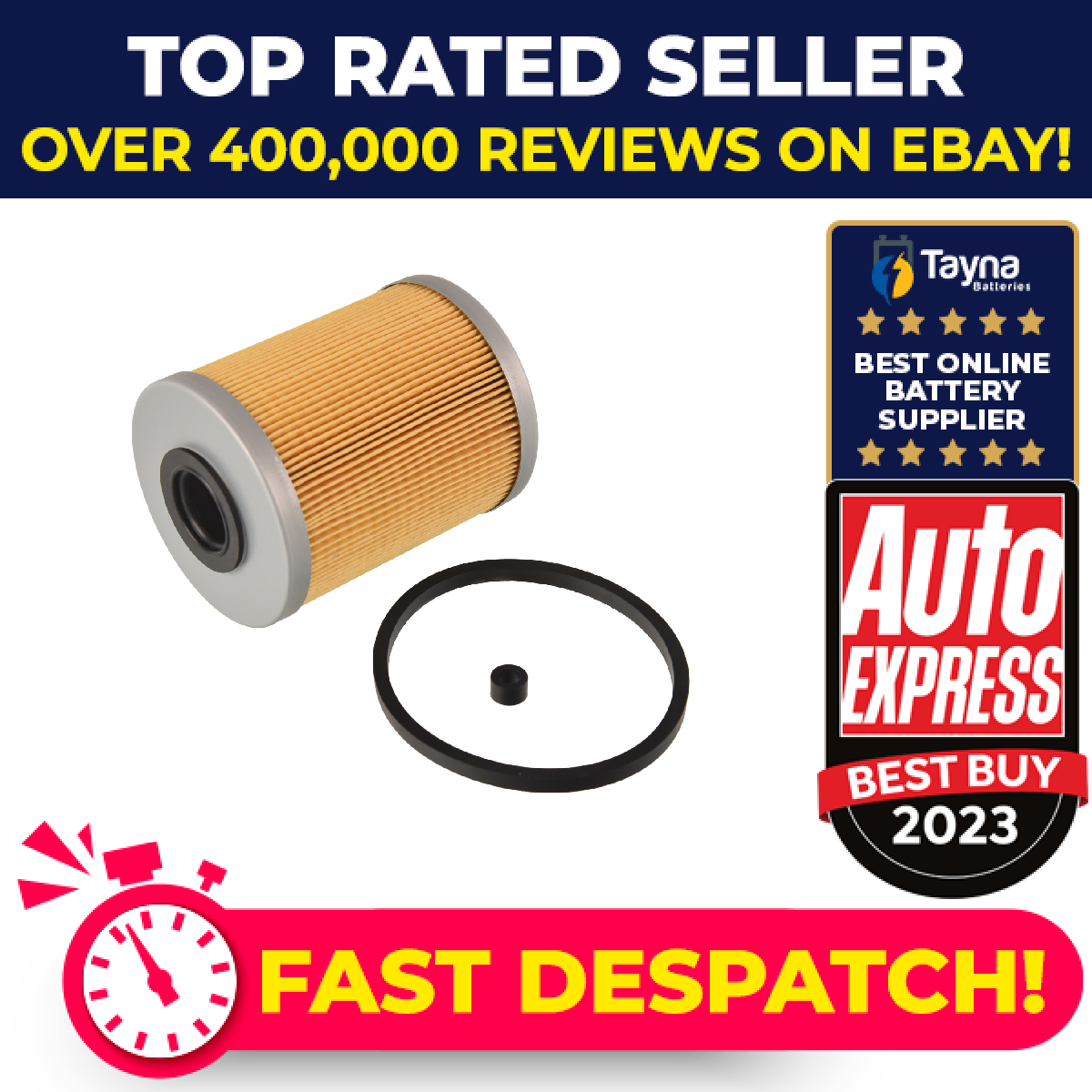 Fuel Filter fits SAAB 9-3 YS3D, YS3F 2.2D 98 to 15 Blue Print 05464656 0818005