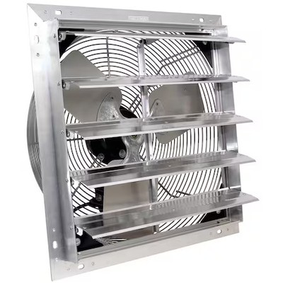VES SF-24000-00 Fan, 24'' Shutter Exhaust, 115V, 1/10HP, 60Hz, 3 Galvanized