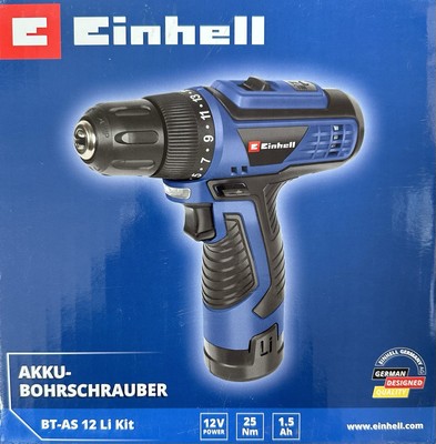 EINHELL Akku Bohrschrauber  BT-AS 12 Li Kit Akkubohrer Bohrmaschine inkl. Akku