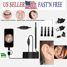 HD LED Ear Endoscope Otoscope Ear Wax Removal Cleaner Camera Tool Kit