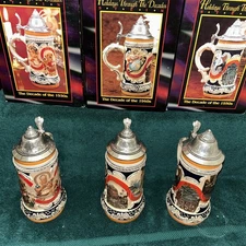 Complete NIB 3 Set Of Saturday Evening Post Holidays Through The Decades; Gerz