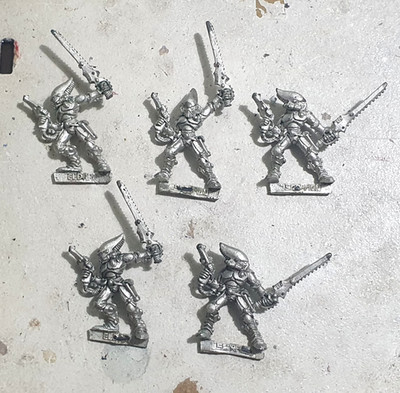 Warhammer 40k Eldar Striking Scorpions x 5 Squad Aeldari Craftworlds Metall OOP
