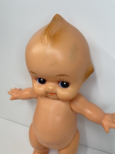 Bambola Kewpie vintage 13" posabile con ali verdi made in Taiwan - senza vestiti - Foto 2 di 6