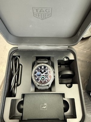 TAG Heuer Connected 45mm Smart Watch SBR8A80.BT6261 Black Rubber Band Black Case