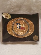 State Of Texas Sesquicentennial Celebration Official 24K Gold-Plated Belt Buckle