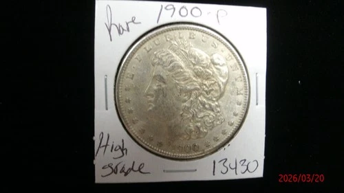 1900-P AU MORGAN SILVER DOLLAR #3430