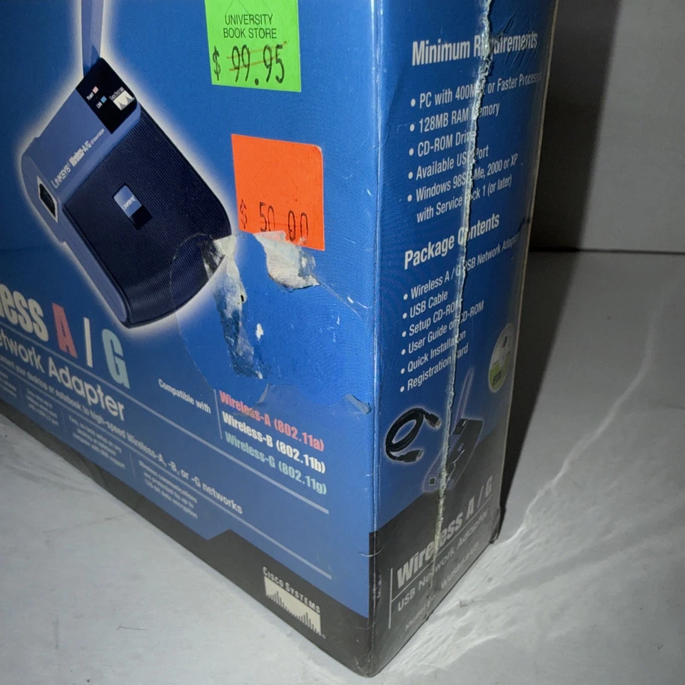 Linksys WAP55AG Ver.2 Dual Band 5GHz 2.4GHz Wireless A+G Access Point NEW SEALED - Image 2 of 4