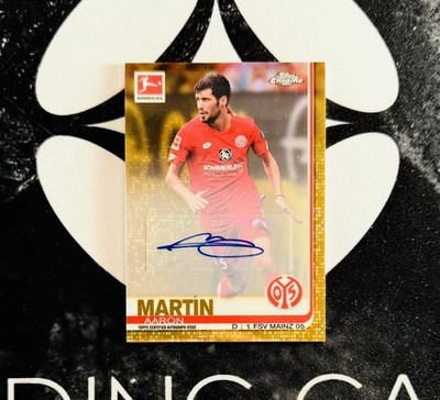 2019-20 Topps Chrome Bundesliga - Aaron Martin Gold Autograph /50 - Mainz