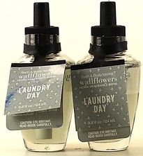 QTY 2 - Bath Body Works LAUNDRY DAY Wallflowers Home Fragrance Oil Refills
