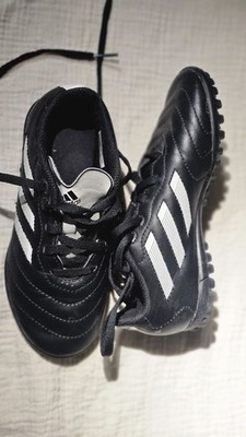 Adidas Copa Kapitan Kids Turf Soccer Shoes - Black/White - Size US 13K