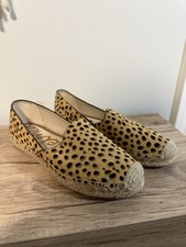 Sam Edelman Kesia Animal Print Espadrille Loafer Flats 8 1/2