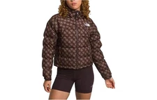 The North Face Nuptse Letter Print Stand Collar Long Sleeve Short Down Jacket