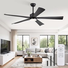 Quiet DC Ceiling Fan 60 Inch 6 Speeds Remote