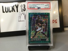 2021 Panini Donruss Optic Justin Fields Rated Rookie Green Velocity Gem Mint 10