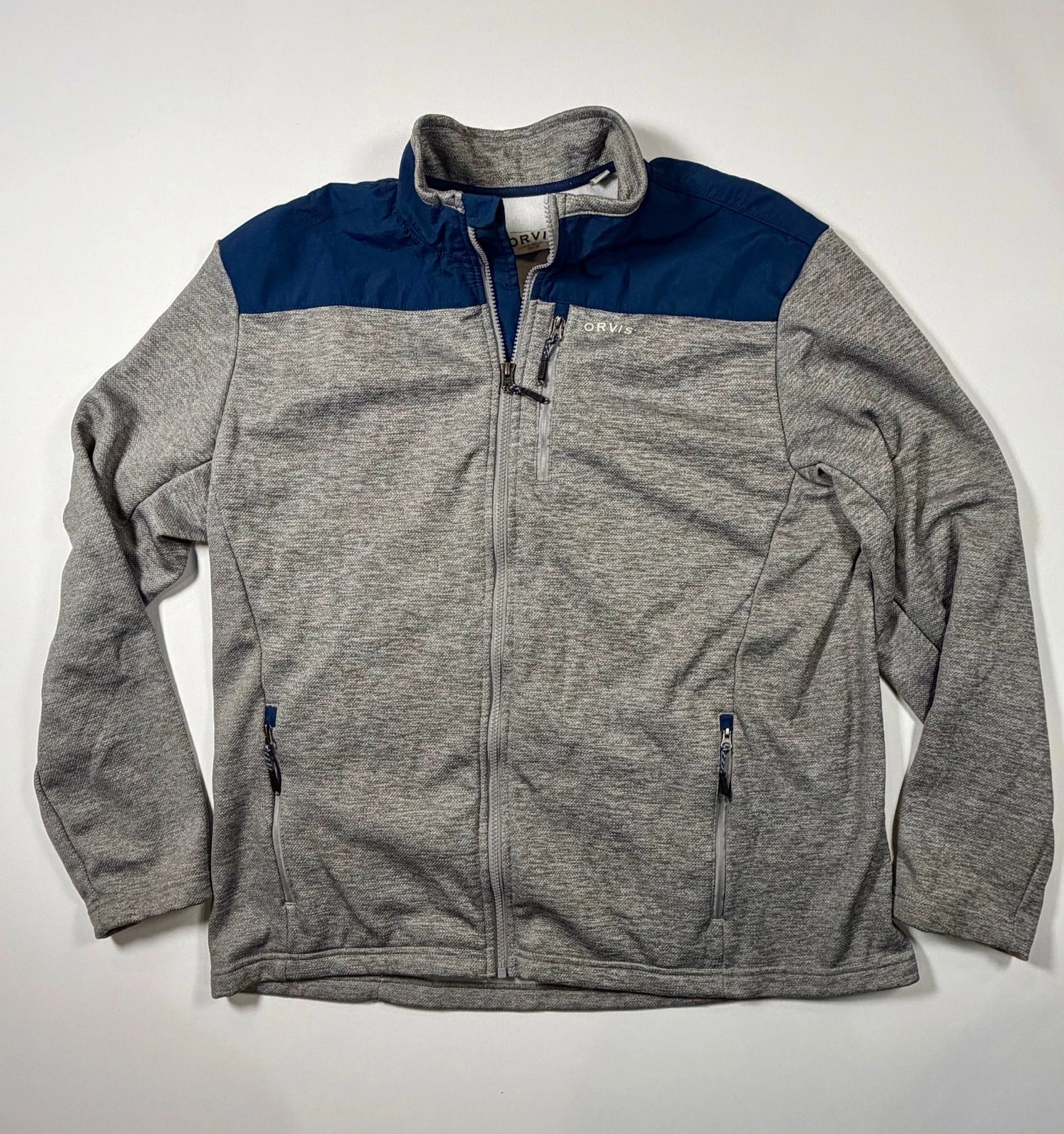 Orvis Classic Collection men's fleece lined full zip jacket size XL