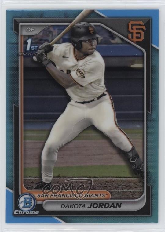 2024 Bowman Draft Chrome Sky Blue Refractor Dakota Jordan #BDC-71 1k9t