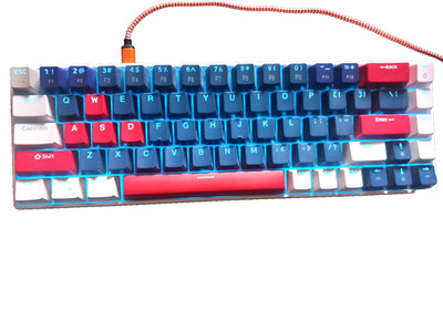 Gaming Tastatur MageGee Mechanisch 60% MK-BOX (Blue Switch)/(Blue Backlit)