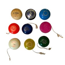 Vintage Duncan Yo-Yo Lot 9 Imperial Professional Glow Velvet Monarch