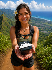 Love HIking Mountain in 3D Black with White 2 inch Trail Hitch Cover - Hiker