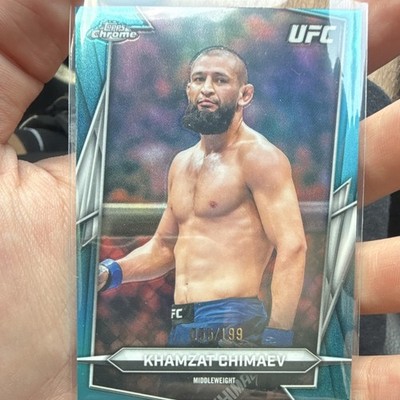 Topps 2025 Topps Chrome UFC Khamzat Chimaev #125 Blue Refractor 055/199