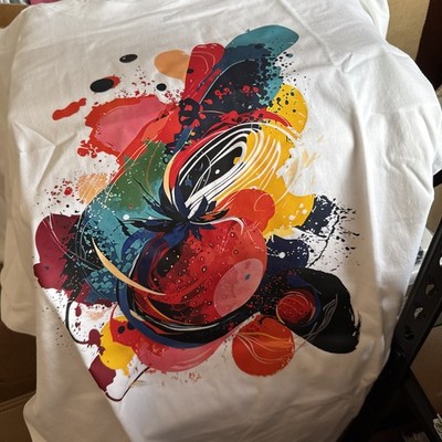 Graphic Abstract Art T-Shirt Large Cotton NEW Shipping Included