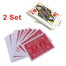2 Set Poker Cards Secret Marked See Through Playing Cards Magic Toys Tricks