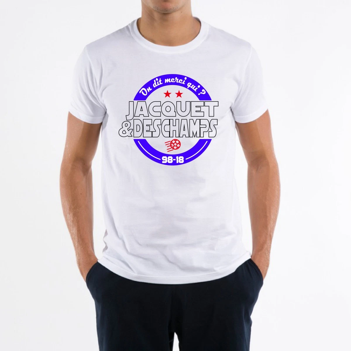 T-shirt Homme Vintage France 98 - Écosse The Brave - Bleu 100% Coton - Taille XXL