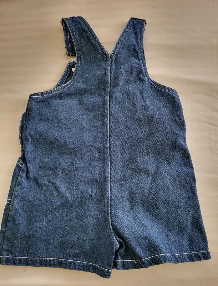 Vtg Golf Denim Overalls Shorts Baby Boy's Golf Club Size 24 M Snap