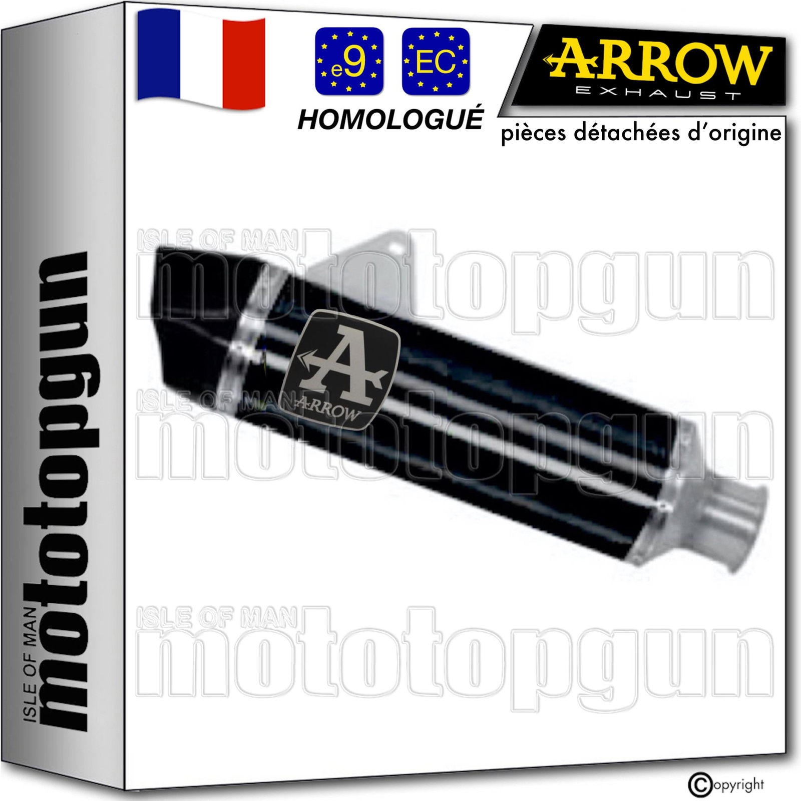 Échappement homologué Arrow Maxi Race-Tech noir gain de poids pour KTM 1090 Adventure