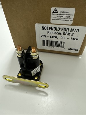 Maxpower 334009B Starter Solenoid for MTD and Toro Mowers, Replaces OEM Black 