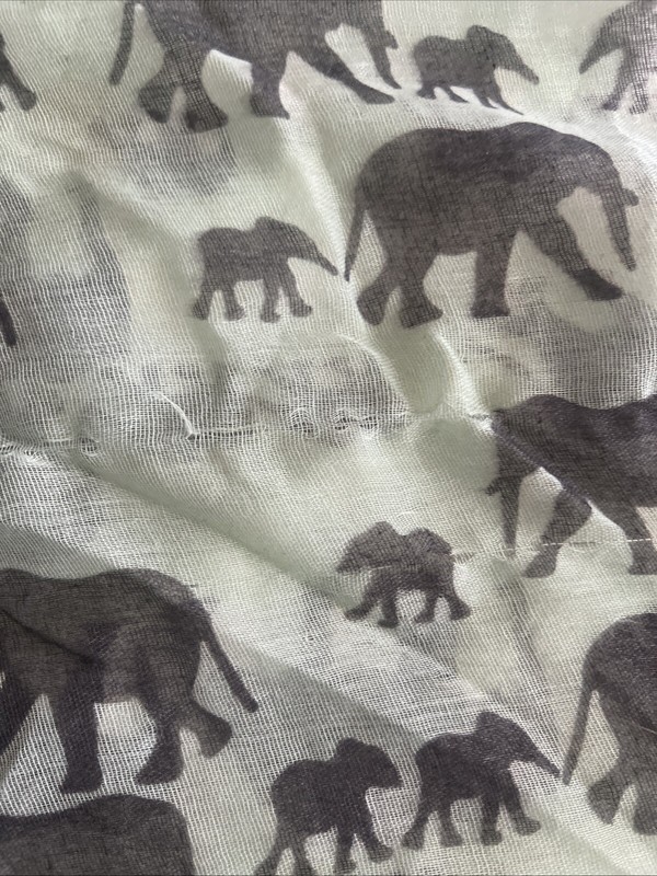Infinity Circle Scarf Elephants Sea Foam Green Light One Size Cute