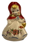 Vintage Hull Pottery Little Red Riding Hood Milk Pitcher 8" Flowers