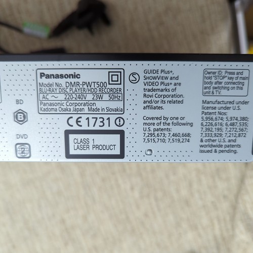 Panasonic DMR-PWT500 3D Blu-Ray DVD Player HDD Recorder Tested Working - Picture 9 of 9