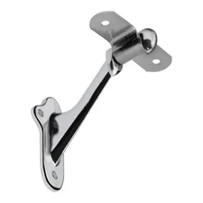 Box of 3- Handrail Brackets- Chrome Finish with mounting hardware