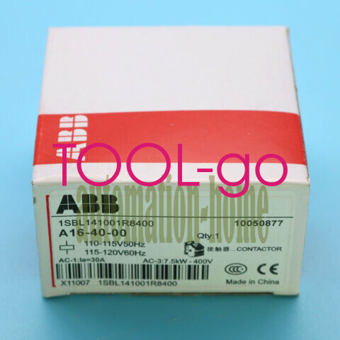 NEW ABB A16-40-00 Contactor | 110-120V Coil | 1SBL181201R8400 | Industrial PLC Contactor